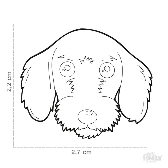 MY FAMILY BLACK WIRE-HAIRED "DACHSHUND" ID TAG FOR DOGS