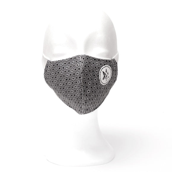 WASHABLE MASK "FACE MASK 01" BLACK FANTASY WITH GREYHOUND LOGO 