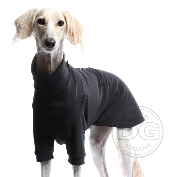 SCHWARZES „DG OUTDOOR UNDERWEAR WINTER“ T-SHIRT FÜR PLI, WHIPPET UND GREYHOUND