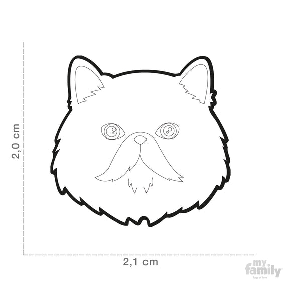 MY FAMILY RED "PERSIAN" CAT ID Tag