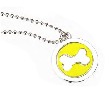 CAMON MEDAGLIETTA RIFLETTENTE OSSO