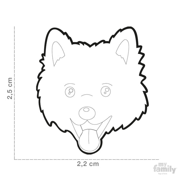 MY FAMILY WHITE "VOLPINO" ID TAG FOR DOGS