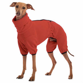 FLEECE-OVERALL „SOFA FIGARO“ FÜR KLEINEN ITALIENISCHEN WINDHUND GRAU