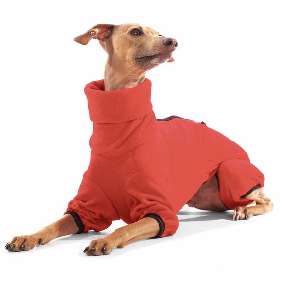 TUTA IN PILE "SOFA FIGARO" PER PICCOLO LEVRIERO ITALIANO - DUE COLORI DISPONIBILI