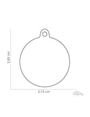MY FAMILY "BASIC" DOG TAG IN FUCHSIA CIRCLE-2
