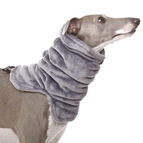 "SOFA RAFAEL" GRAY FLEECE NECK WARMER FOR PLI, WHIPPET, GALGO, GREYHOUND 