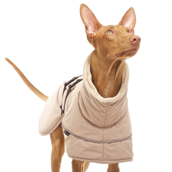 WINTERMANTEL „SOFA STING ELITE“ FÜR WHIPPET, GALGO UND GREYHOUND DUNKELGRAU