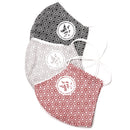 „FACE MASK 01“ WASCHBARE MASKE ROTES MUSTER MIT GREYHOUND-LOGO -1