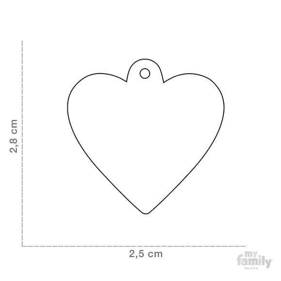 MY FAMILY GREEN HEART "BASIC" DOG TAG