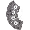WASHABLE MASK "FACE MASK 01" BLACK FANTASY WITH GREYHOUND LOGO -3