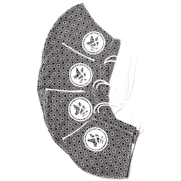 WASHABLE MASK "FACE MASK 01" BLACK FANTASY WITH GREYHOUND LOGO 