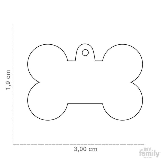MY FAMILY BLACK BONE "BASIC" DOG TAG