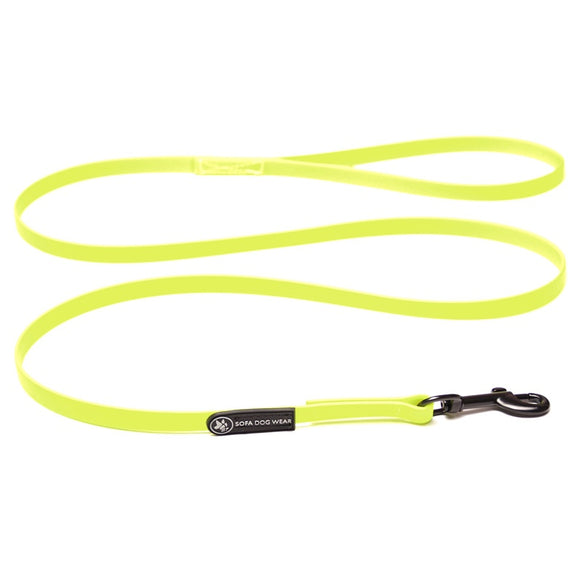 LEASH IN BIOTHANE "SOFA" NEON YELLOW 