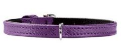 HUNTER COLLARE IN PELLE VIOLA 21 CM