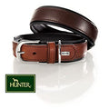 HUNTER DOG COLLAR VIRGINIA IN BROWN AND BLACK LEATHER
