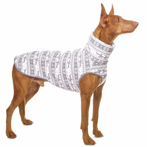 FLEECE T-SHIRT "SOFA HACHICO JUMPER 03" GRAU FÜR PLI, WHIPPET UND WINDHUND