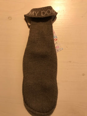 HUNDESPULLOVER AUS MERINOWOLLE "PULL MIT RIPPE 1 JAHR" TAUPE