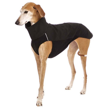 BLACK "SOFA HACHICO 02" SOFT SHELL T-SHIRT FOR WHIPPET, GALGO AND GREYGOUND