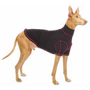 T-SHIRT „SOFA BODIE“ AUS SCHWARZER BAUMWOLLE MIT ROSA NÄHTEN FÜR WHIPPET UND WINDHUND-4
