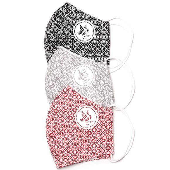 WASHABLE MASK "FACE MASK 01" GRAY FANTASY WITH GREYHOUND LOGO