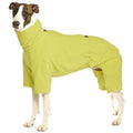 FLEECE SUIT "SOFA HARLEQUIN 02" LIGHT GREEN FOR WHIPPET AND GREYHOUND