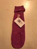 MERINO WOOL DOG ​​SWEATER "1-YHREAD RIBBED PULL" FUCHSIA-2