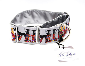 MARTINGALE COLLAR "LOVE GREYHOUND" FOR WHIPPET AND SIGHThound