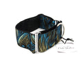 "BLACK PEACOCK" MARTINGALE COLLAR FOR WHIPPET AND SIGHThound