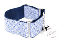 MARTINGALE COLLAR "BLUE AND WHITE" FOR WHIPPET AND SIGHThound