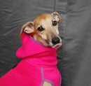 "SOFA KEVIN JUMPER-H" NEON PINK HOODED T-SHIRT FOR WHIPPET AND GREYHOUND-4