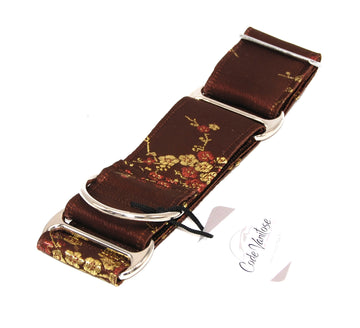 "BROWN FLOWER" MARTINGALE COLLAR FOR WHIPPET AND SIGHThound