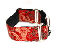 "RED DRAGONS" MARTINGALE COLLAR FOR WHIPPET AND SIGHThound