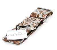 COLLARE MARTINGALA "SILVER, BROWN FLOWERS" PER WHIPPET E LEVRIERO
