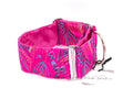 MARTINGALE COLLAR "FUCHSIA PEACOCK" FOR WHIPPET AND SIGHThound