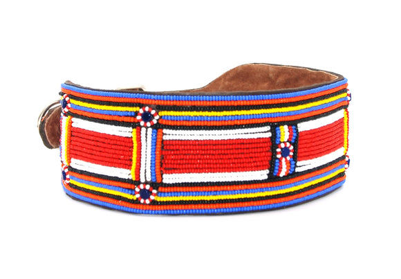 "SIMO ETNIC" WINDHUND LEDERHALSBAND - GRÖßE XL