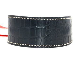 PADDED COLLAR IN BLACK DOGGEAR LEATHER FOR GALGO AND GREYHOND 