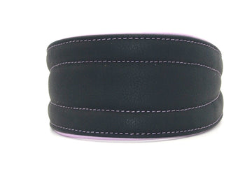 PURPLE SOFT LEATHER COLLAR FOR GREYHOUND, WHIPPET, PLI