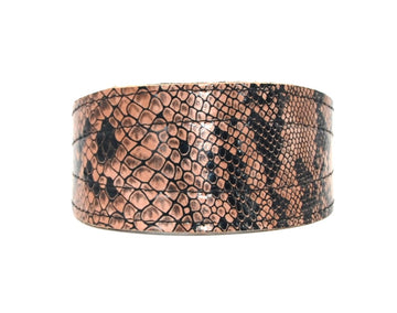 BRAUNES SCHLANGENLEDERHALSBAND FÜR WINDHUND, WHIPPET, PLI