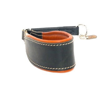 SEMI-CHOKE COLLAR IN BROWN HURTTA LEATHER FOR GALGO AND GREYHOND 