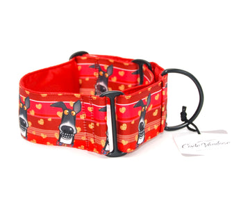 MARTINGALE COLLAR "WHIPPET IN LOVE" FOR WHIPPET AND SIGHThound