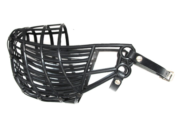 MUSERUOLA MOD. 112 PER LEVRIERI DI TAGLIA MEDIA E GRANDE IN PVC NERA