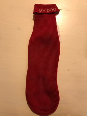 MERINOWOLLE HUNDESPULLOVER "1-FADEN RIBBED PULL" KIRSCHE
