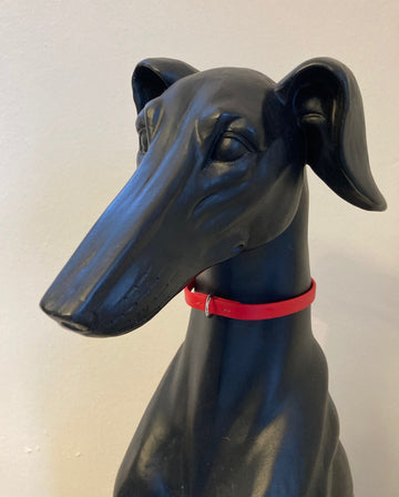 PORTA MEDAGLIETTA PER LEVRIERO IN BIOTHANE ROSSO