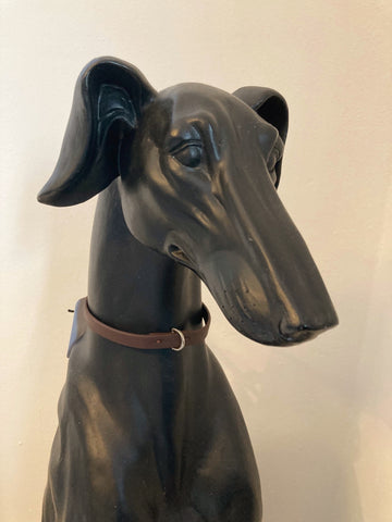 PORTA MEDAGLIETTA PER LEVRIERO IN BIOTHANE MARRONE