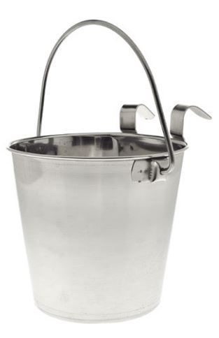 EIMERSCHÜSSEL AUS STAHL MIT HAKEN