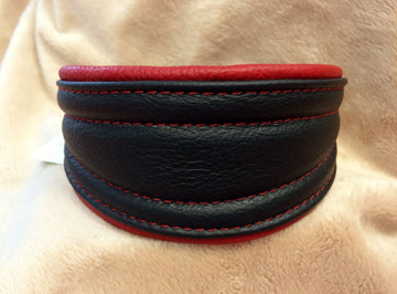 ROTES WEICHES LEDERHALSBAND FÜR WINDHUND, WHIPPET, PLI