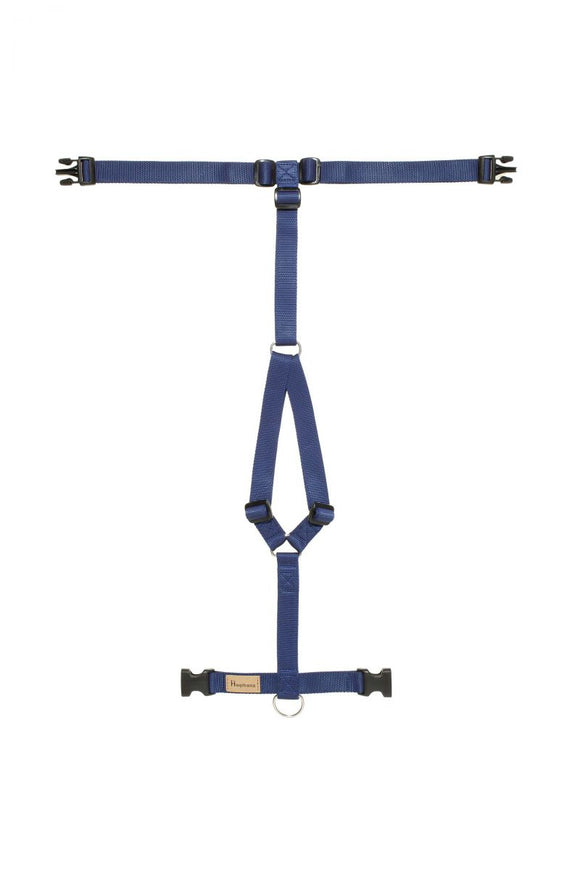 HAQIHANA BLAUES „H“-FÖRMIGES NYLON-HUNDEGESCHIRR
