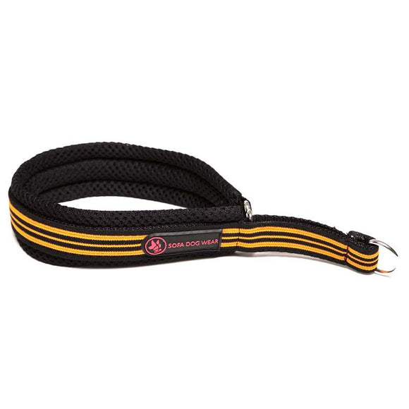"SOFA TEXTILE NEON STRIP" GEPOLSTERTER HALSBAND FÜR PLI, WHIPPET UND WINDHUND