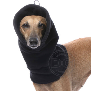 BLACK "DG FLEECE SNOOD PLUS" FLEECE NECK WARMER FOR PLI, WHIPPET, LEVR