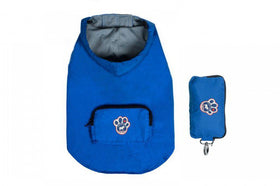 WATERPROOF PONCHO DOG "CANADA POOCH" BLUE SIZE 18
